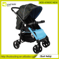 2015 New Baby Stroller China Manufacturer Lightweight Reversible Seat Direction Removable Armrest Footrest Swivel Wheels